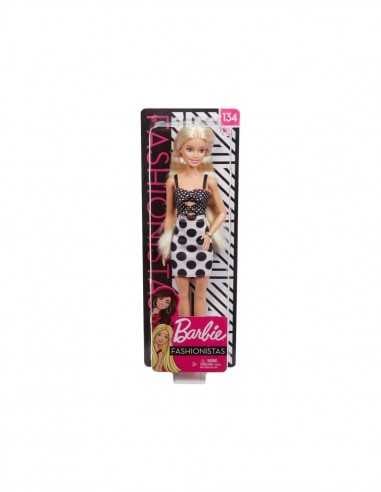 Barbie Fashionistas - Bambola con Top Nero e Gonna bianca 134 - TOYFBR37/GHW50 | Futurartb2b Ingrosso Giocattoli