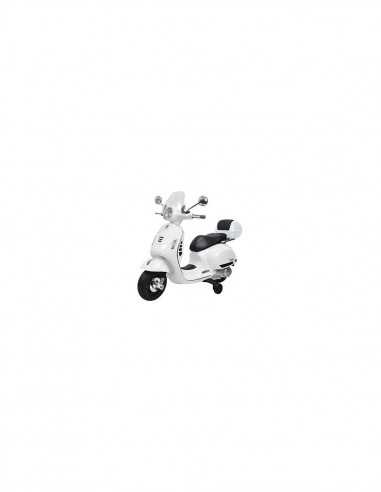 Vespa elettrica GTS super Sport bianca 12V con paravento - GLO39983 | Futurartb2b Ingrosso Giocattoli