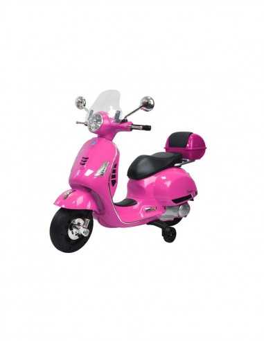 Vespa elettrica GTS super sport rosa 12V con paravento - GLO39986 | Futurartb2b Ingrosso Giocattoli