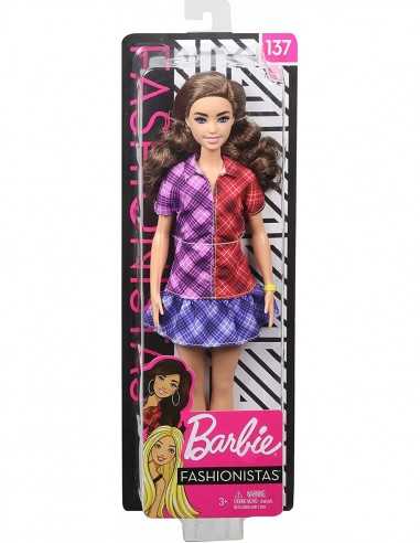 Barbie Fashionistas Bambola con abito a patch 137 - TOYFBR37/GHW53 | Futurartb2b Ingrosso Giocattoli