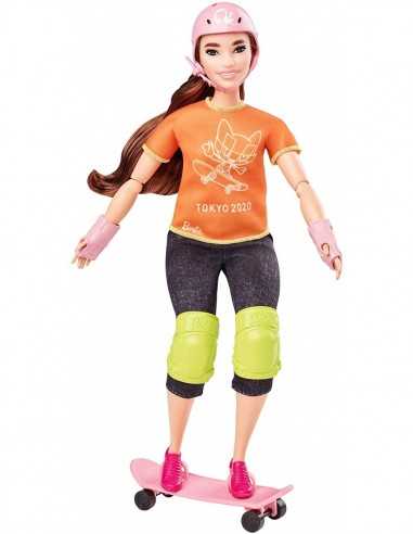 Barbie Olimpiadi Tokyo 2020 - Bambola Skateboard - MATGJL73/GJL78 | Futurartb2b Ingrosso Giocattoli