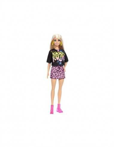 Barbie Fashionistas - Bambola con gonna e T-shirt Rock capelli biondi - MATFBR37/GRB47 | Futurartb2b Ingrosso Giocattoli