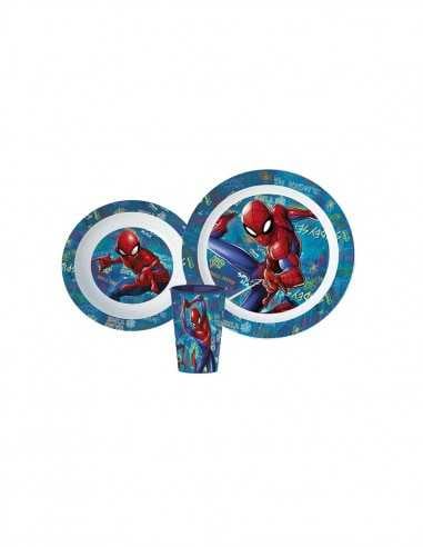 Marvel Spider-Man - Set Piatti con Bicchiere - RTIST09450 | Futurartb2b Ingrosso Giocattoli