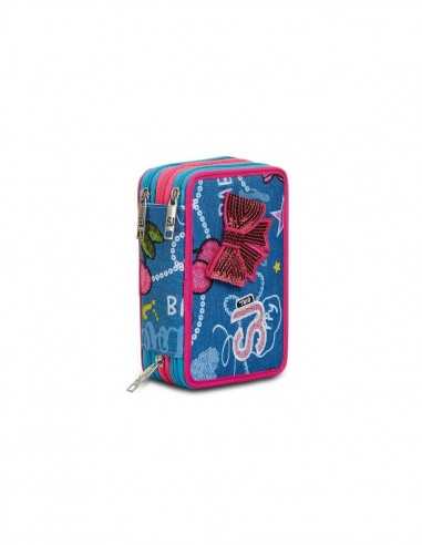 Sj Gang - Astuccio 3 zip Just Denim Girl - SEV3C2012121 379 | Futurartb2b Ingrosso Giocattoli