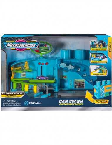 Micro Machines Car Wash Playset con 1 veicolo - DINMMW0035 | Futurartb2b Ingrosso Giocattoli