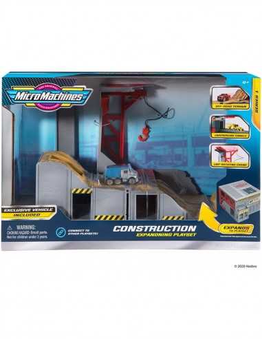 Micro Machines Construction Playset con 1 veicolo - DINMMW0034 | Futurartb2b Ingrosso Giocattoli