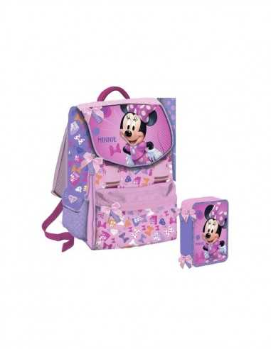 Disney Minnie School Pack Zaino pi astuccio 3 zip rosa - CRG219030-2 | Futurartb2b Ingrosso Giocattoli