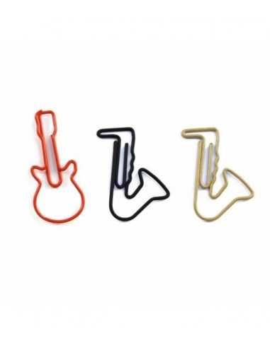 graffette mini clips chitarra e sax - QUO565019O/STR | Futurartb2b Ingrosso Giocattoli