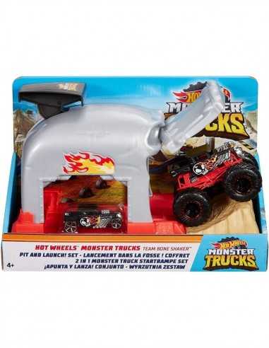 Hot Wheels Set Monster Truck Start Rampe 2 in 1 Bone Shaker - MATGKY01/GKY02 | Futurartb2b Ingrosso Giocattoli