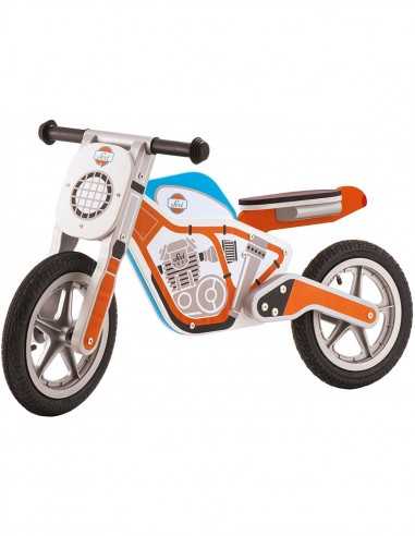 Sevi Motocicletta in legno senza pedali Orange - TRU82991 | Futurartb2b Ingrosso Giocattoli