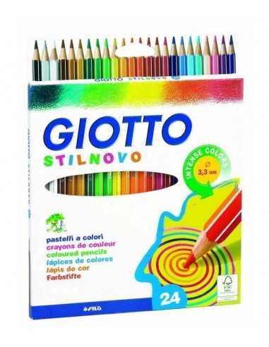 Giotto Stilnovo pastelli colorati in astuccio 24 colori 256600 - 175209 | Futurartb2b Ingrosso Giocattoli