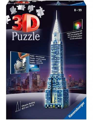 Puzzle 3D Chrysler Building night edition - RAV12595 | Futurartb2b Ingrosso Giocattoli