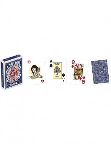 Carte da gioco francesi - Magic Byke blu jumbo - DNG021057 | Futurartb2b Ingrosso Giocattoli