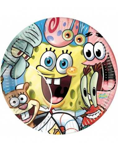 10 Piatti Spongebob 23 centimetri - GIP110058 | Futurartb2b Ingrosso Giocattoli