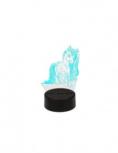 Mini Lampada Unicorno 3D 17 cm - OTB57/3051 | Futurartb2b Ingrosso Giocattoli