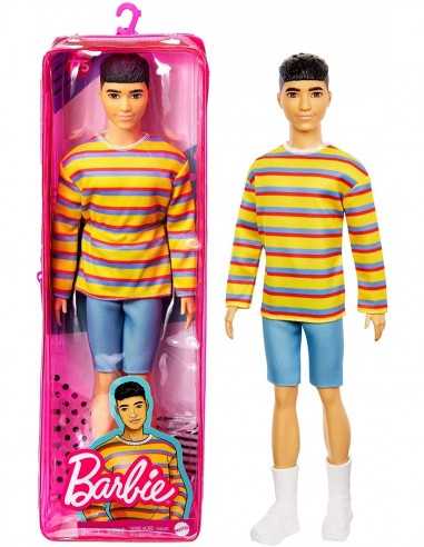 Barbie - Ken Fashionistas con maglia a righe 175 - TOYDWK44/GRB91 | Futurartb2b Ingrosso Giocattoli