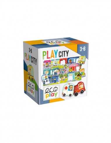 Puzzle Costruisci la citt - Play City Ecoplay - HEAMU28474 | Futurartb2b Ingrosso Giocattoli