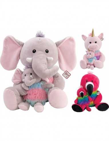 Peluche Animali mamma con cucciolo - 3 modelli - GLO83443 | Futurartb2b Ingrosso Giocattoli