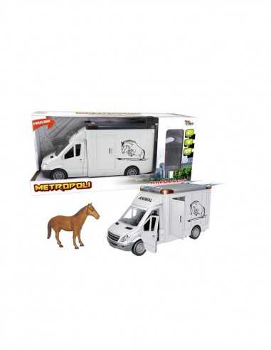 Camion trasporto cavalli con luci e suoni in scala 1: 16 - TOY27555 | Futurartb2b Ingrosso Giocattoli