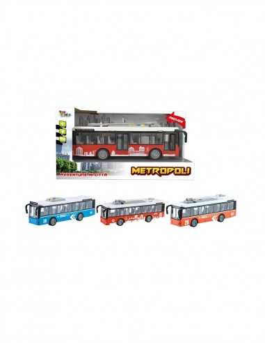 Bus citt con luci e suoni scala 1: 16 - 3 colori - TOY27438 | Futurartb2b Ingrosso Giocattoli