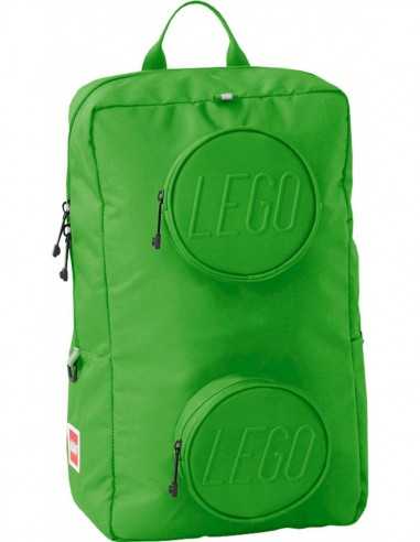 Zaino Lego brick colore verde - 2 tasche esterne - CRG20204-0037 | Futurartb2b Ingrosso Giocattoli