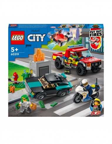 Lego City 60319 - Soccorso Antincendio e inseguimento della polizia - LEG6379615 | Futurartb2b Ingrosso Giocattoli