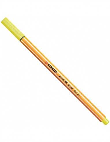 Penna Stabilo point neon 88/24 - colore giallo fluo - LAG0001901 | Futurartb2b Ingrosso Giocattoli