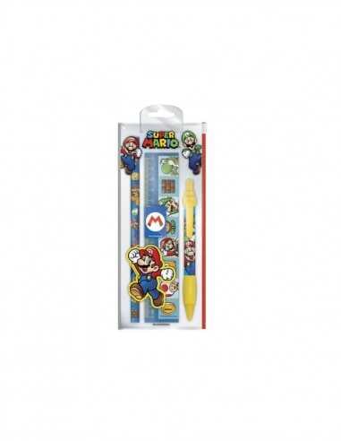 Super Mario - Set penna matita gomma e temperino - OTB29/2702 | Futurartb2b Ingrosso Giocattoli