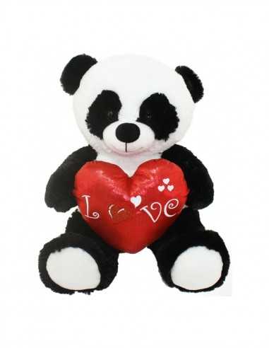 Peluche Panda con cuore - ICE46835 | Futurartb2b Ingrosso Giocattoli