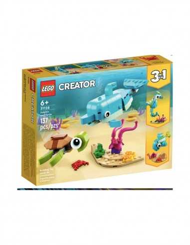 Lego Creator 31128 - Delfino e tartaruga 3 in 1 - LEG6371110 | Futurartb2b Ingrosso Giocattoli