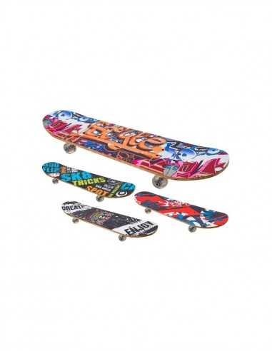 Skateboard in legno 78 cm - 4 modelli - GLO40608 | Futurartb2b Ingrosso Giocattoli