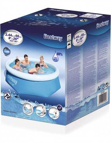 Piscina per famiglia fast set - 244 x 66 cm capacit 2.100 litri - GLO57265 | Futurartb2b Ingrosso Giocattoli