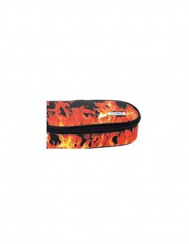 Astuccio ovale Comix Fire allover 22-23 - PAN67247 | Futurartb2b Ingrosso Giocattoli