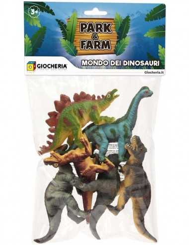 Park e Farm - Il mondo dei dinosauri 6 pezzi - GIOGGI190247 | Futurartb2b Ingrosso Giocattoli