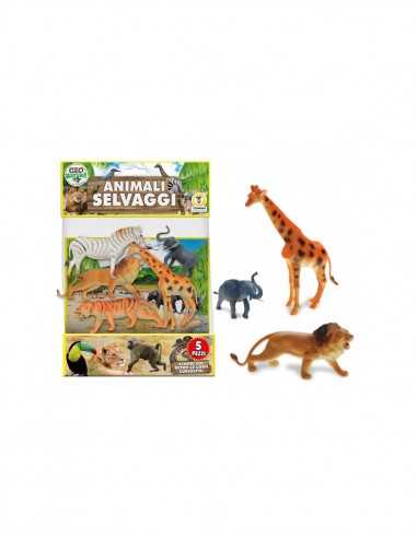 Geo Nature - confezione animali selvaggi 5 pezzi - TEO74204 | Futurartb2b Ingrosso Giocattoli