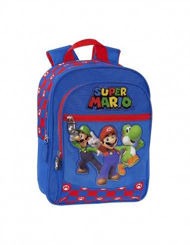 Super Mario Zaino asilo con Luigi e Yoshi blu - PAN67531 | Futurartb2b Ingrosso Giocattoli