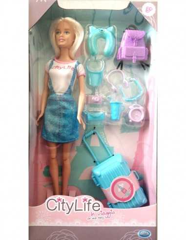 City Life - Bambola in viaggio con accessori - ODS44420 | Futurartb2b Ingrosso Giocattoli