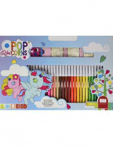 Pop Unicorns Set di timbri e pennarelli - MUL57978 | Futurartb2b Ingrosso Giocattoli