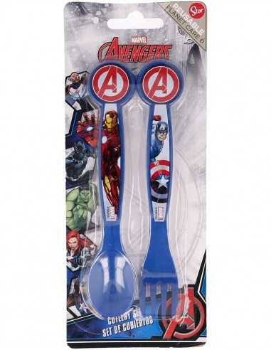 Avengers - Set 2 posate in plastica - RTIST57716 | Futurartb2b Ingrosso Giocattoli