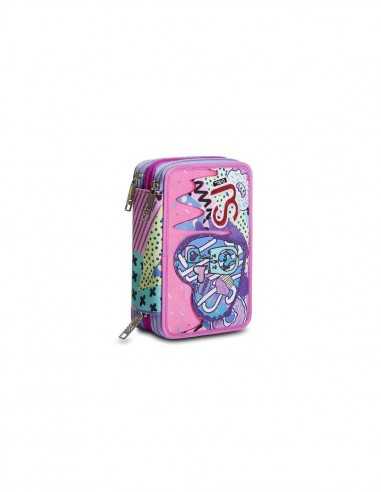 SJ Gang Astuccio con 3 zip Girl have fun - SEV3C2012209-373 | Futurartb2b Ingrosso Giocattoli