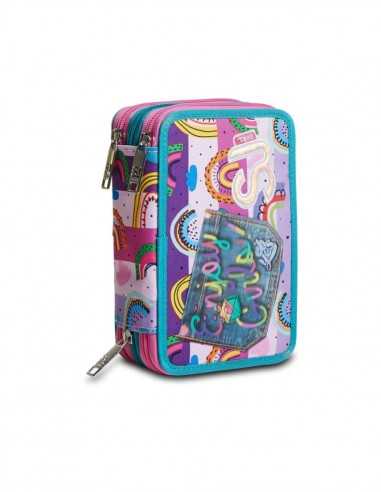 SJ Gang Astuccio con 3 zip Girl Colorbow - SEV3C3012210-351 | Futurartb2b Ingrosso Giocattoli