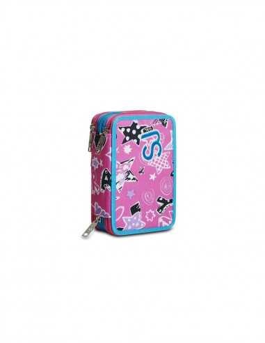 SJ Gang Astuccio con 3 zip Girl Cuteled - SEV3C2012212-379 | Futurartb2b Ingrosso Giocattoli