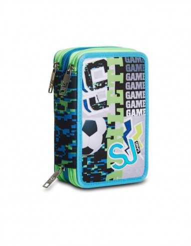 SJ Gang Astuccio con 3 zip Boy Goalkick - SEV3C2012208-519 | Futurartb2b Ingrosso Giocattoli