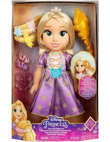 Disney Princess Rapunzel con capelli luminosi e spazzola magica - 35 cm - JAK21725 | Futurartb2b Ingrosso Giocattoli