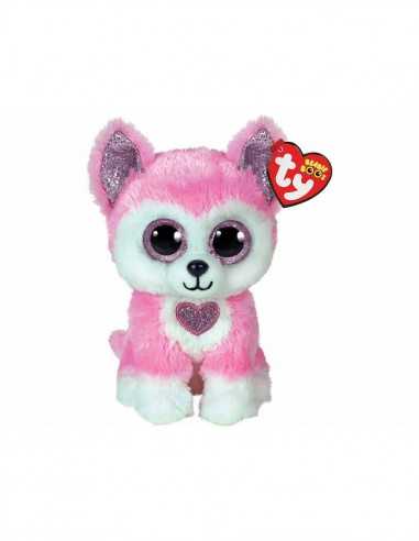 Peluche Cagnolina Hunk rosa Beanie Boos - 15 cm - CRAT36370 | Futurartb2b Ingrosso Giocattoli