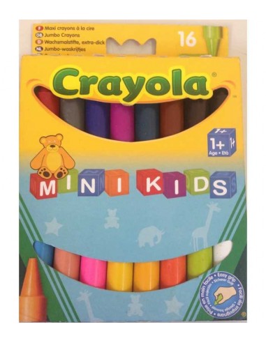 16 maxi pastelli a cera minikids - 82886 | Futurartb2b Ingrosso Giocattoli