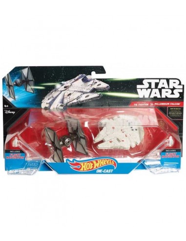 Hot Wheels Star Wars navicelle Tie Fighter vs Millennium Falcon - MATCGW90/CGW95 | Futurartb2b Ingrosso Giocattoli