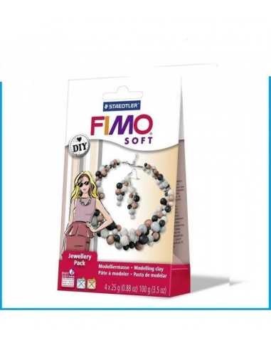 fimo soft jewellery pack bijoux perle con 4 panetti - BIM8025 08 | Futurartb2b Ingrosso Giocattoli