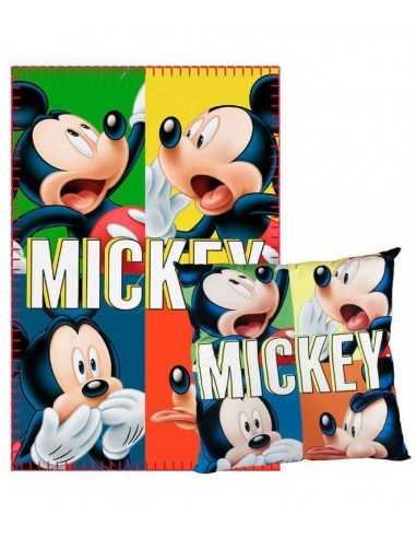 Set Plaid con cuscino Mickey Mouse - CER2200001662 | Futurartb2b Ingrosso Giocattoli