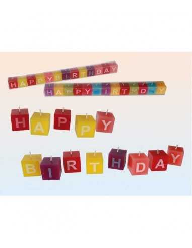 Confezione 13 candele colorate happy birthday - 101452 | Futurartb2b Ingrosso Giocattoli